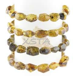 Baltic amber light green beads bracelet